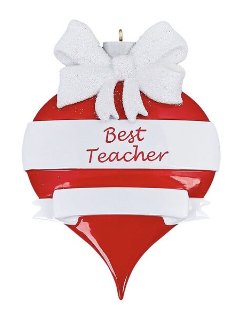 Best Teacher Classic Red Ornament