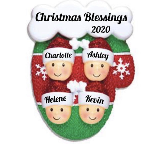 Mitten Family of 4 - ornaments 365