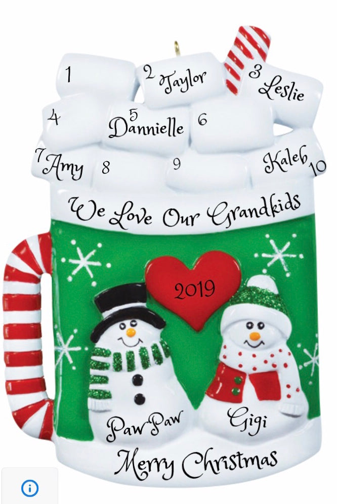 Hot Chocolate Cocoa Stand Personalized Christmas Ornament — Ornaments 365