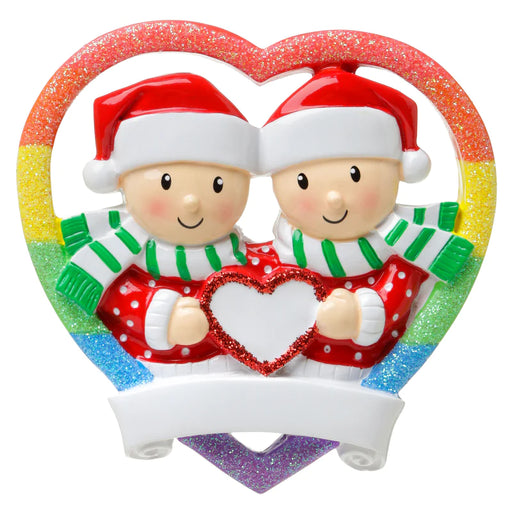 Rainbow Christmas Couple - Ornaments 365