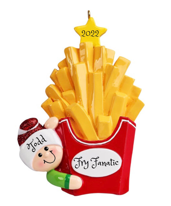 French Fry Lover Personalized Christmas Ornament