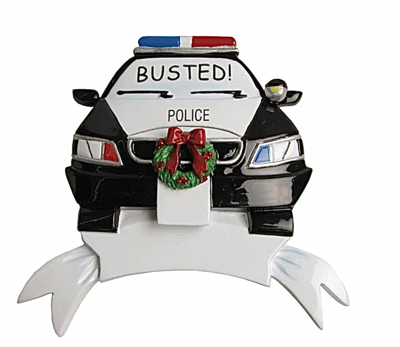 Police Car Personalized Christmas Ornament