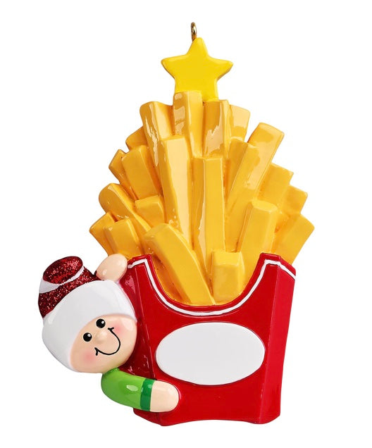 French Fry Lover Personalized Christmas Ornament