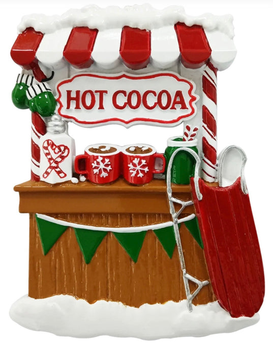 Hot Chocolate Cocoa Stand Personalized Christmas Ornament — Ornaments 365