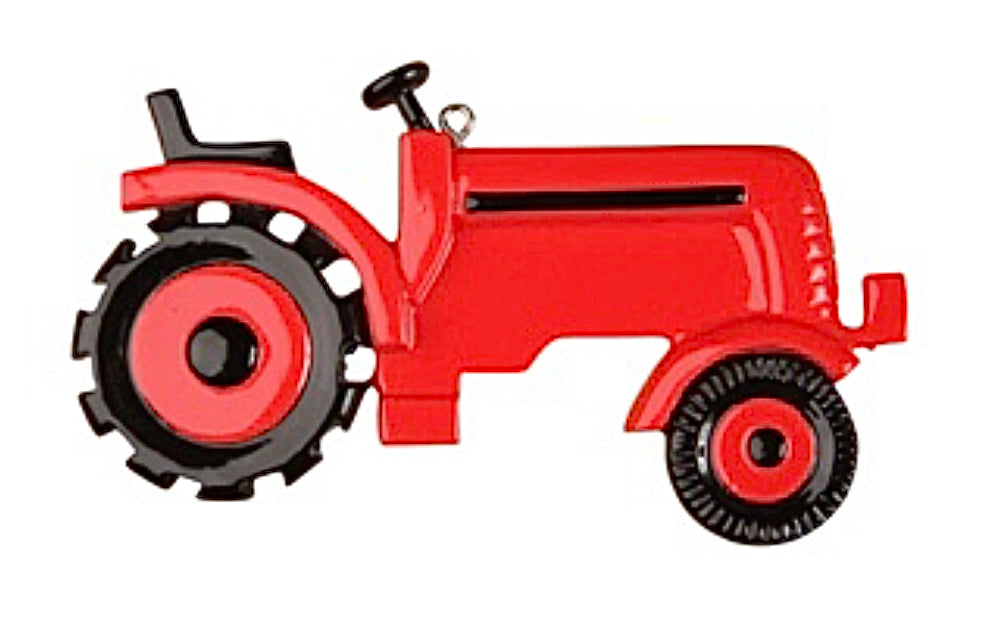 Red Tractor Personalized Christmas Ornament