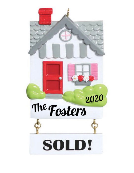 SOLD House Personalized Christmas Ornament